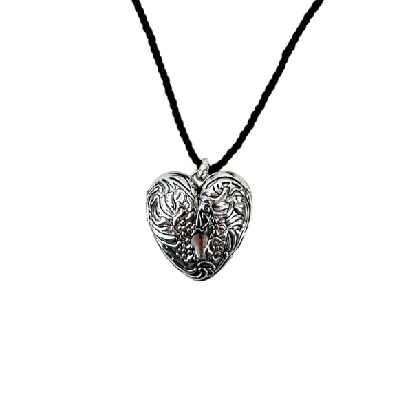 With Jean Heart Locket Silver Pendant Necklace - Picture 5 of 10